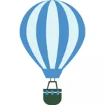 Balão azul com cesta verde