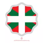 स्टीकर के अंदर बास्क देश का ध्वज