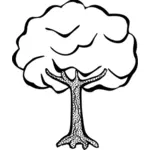 رسم مقطع متجه خطي لشجرة