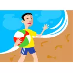 Beach boy vector afbeelding