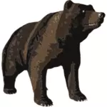 विशाल भूरे भालू के वेक्टर छवि