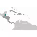 Belize peta vektor