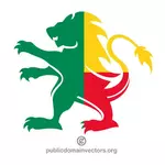 Flaga Beninu w kształt lew