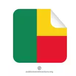 베냉의 국기와 직사각형 스티커
