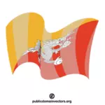 Bhutan narodowa flaga machająca