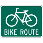 Векторная иллюстрация велосипед маршрут движения знак
