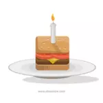 जन्मदिन बर्गर वेक्टर क्लिप आर्ट