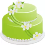 वेक्टर ड्राइंग की हरी जन्मदिन का केक