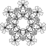 Rozsáhlé listnaté květinovým vzorem vektorové ilustrace