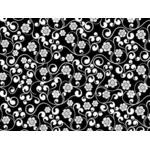 Motif floral noir et blanc