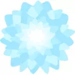Modrým květinovým vzorem