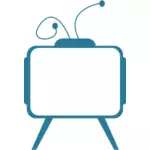 כחול בתמונה וקטורית של מקלט טלוויזיה