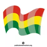 Boliviaanse zwaaiende nationale vlag