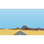 Longa estrada no deserto