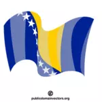 波斯尼亚和黑塞哥维那挥舞着国旗