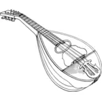 Bowlback mandolin vektorgrafik linje