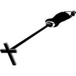 Krzyż marki żelaza wektorowej