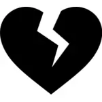 Knust hjerte ikon