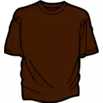 Dibujo vectorial de camiseta marrón