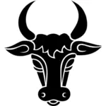Bull's head siluet
