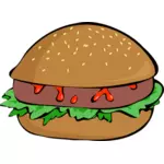 Hamburger mit Salat
