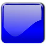Lesklý modrý čtverec ozdobné tlačítko vektorový obrázek