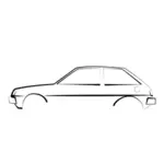 Dibujo vectorial de contorno de coche