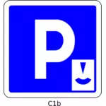 Imaginea vectorială discul zona albastră drum semn de parcare