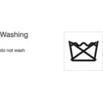 '' Není umýt '' symbol