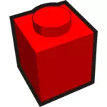 1 x 1 dětský cihla prvek červené vektorový obrázek