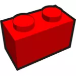 1 x 2 barns murstein element røde vector illustrasjon