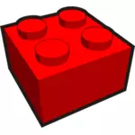 2 x 2 아이의 벽돌 요소 빨간 벡터 클립 아트
