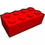 2 x 4 dětský brick prvku červený vektorové ilustrace