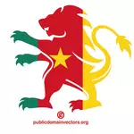 喀麦隆国旗嵴矢量