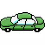 Vektorové ilustrace boční pohled na zelené auto pixel umění