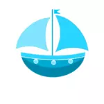 Cartoon schip pictogram