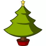 Рождественская елка в горшок векторное изображение