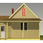 Американская готика дом векторные иллюстрации
