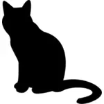 Kucing hitam vektor ilustrasi