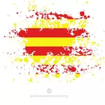 Drapeau catalan en éclaboussures d’encre