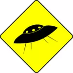 UFO pozor znamení vektorový obrázek
