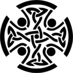 Silhouette vecteur croix celtique