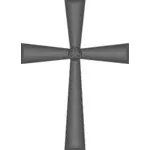 Harmaasävyisen kelttiläisen ristin vektori clipart-kuva