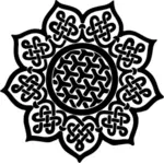 Черный и белый кельтский Мандала векторные иллюстрации