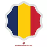 Tchads flagga klistermärke