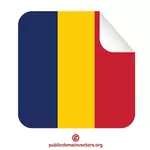 Kare etiketi Çad'ın bayrağı