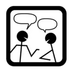 Ilustración chat diálogo icono vector