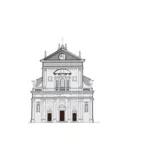 כנסיית סן רוקו בתמונה וקטורית Miasino