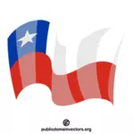 Chile národní vlajka mává