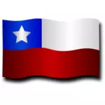 דגל צ'ילה עם צל וקטור אוסף